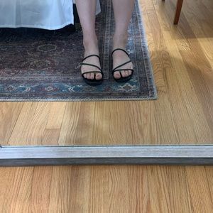 Shein black flip flops, size 9
